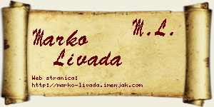 Marko Livada vizit kartica